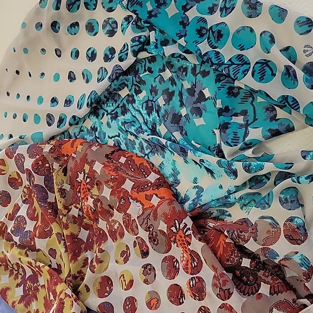 Fraas Large Multicolored Scarf Wrap